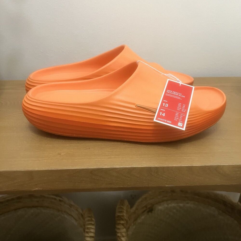 Nike ReactX Rejuven8 Marrakesh Campfire Orange  HV4479-800 Men's Slide Size 10